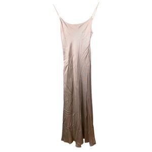 Kamisato Vintage 90s Y2K Women Slip Dress Champagne Gold Shimmer Satin
